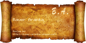 Bauer Aranka névjegykártya